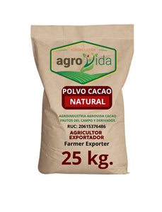 Polvo de Cacao Natural Saco por 25kg