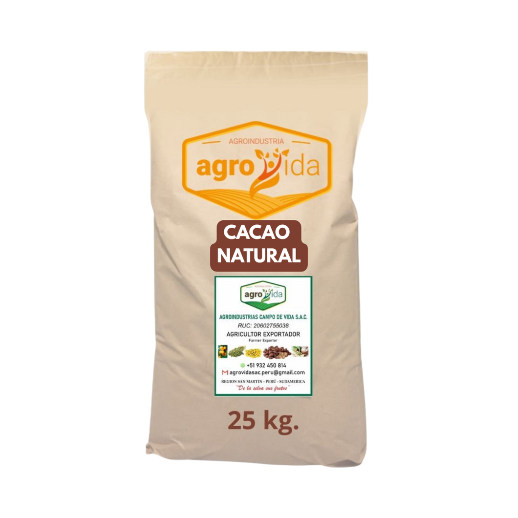 Polvo de Cacao Natural Saco por 25kg