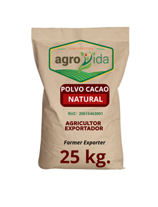 Polvo de Cacao Natural Saco por 25kg