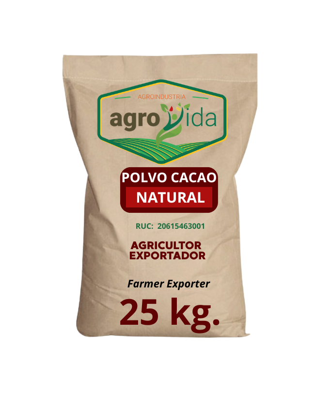 Polvo de Cacao Natural Saco por 25kg